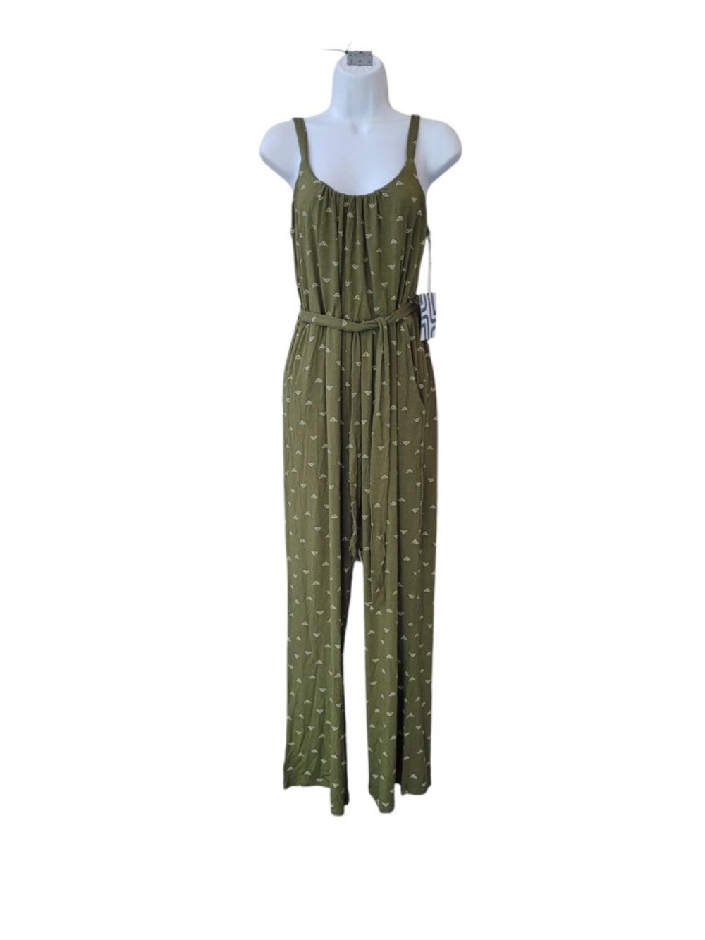 New MARKET & SPRUCE Olive Halyn Sleeveless Jumpsuit-Size Small